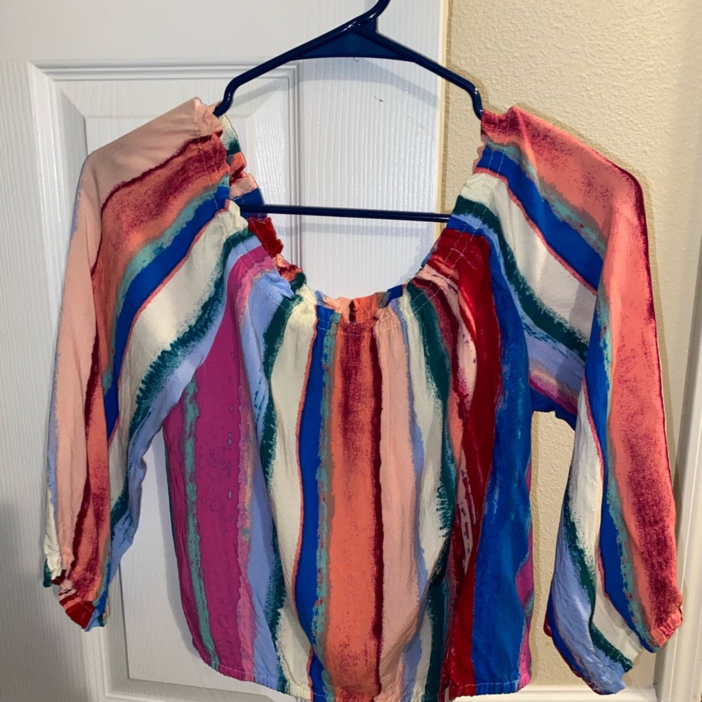 Colorful Striped Blouse